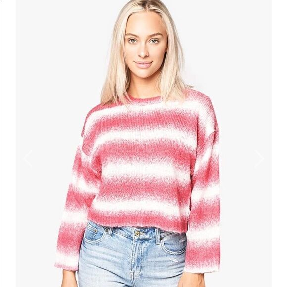 BB Dakota Pink Please Fuchsia Cropped Sweater - Picture 9 of 12